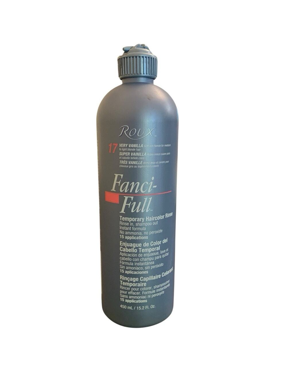 Roux Fanci-Full Temporary Haircolor Rinse 17 Very‎ Vanilla 15.2 oz Ash Blonde